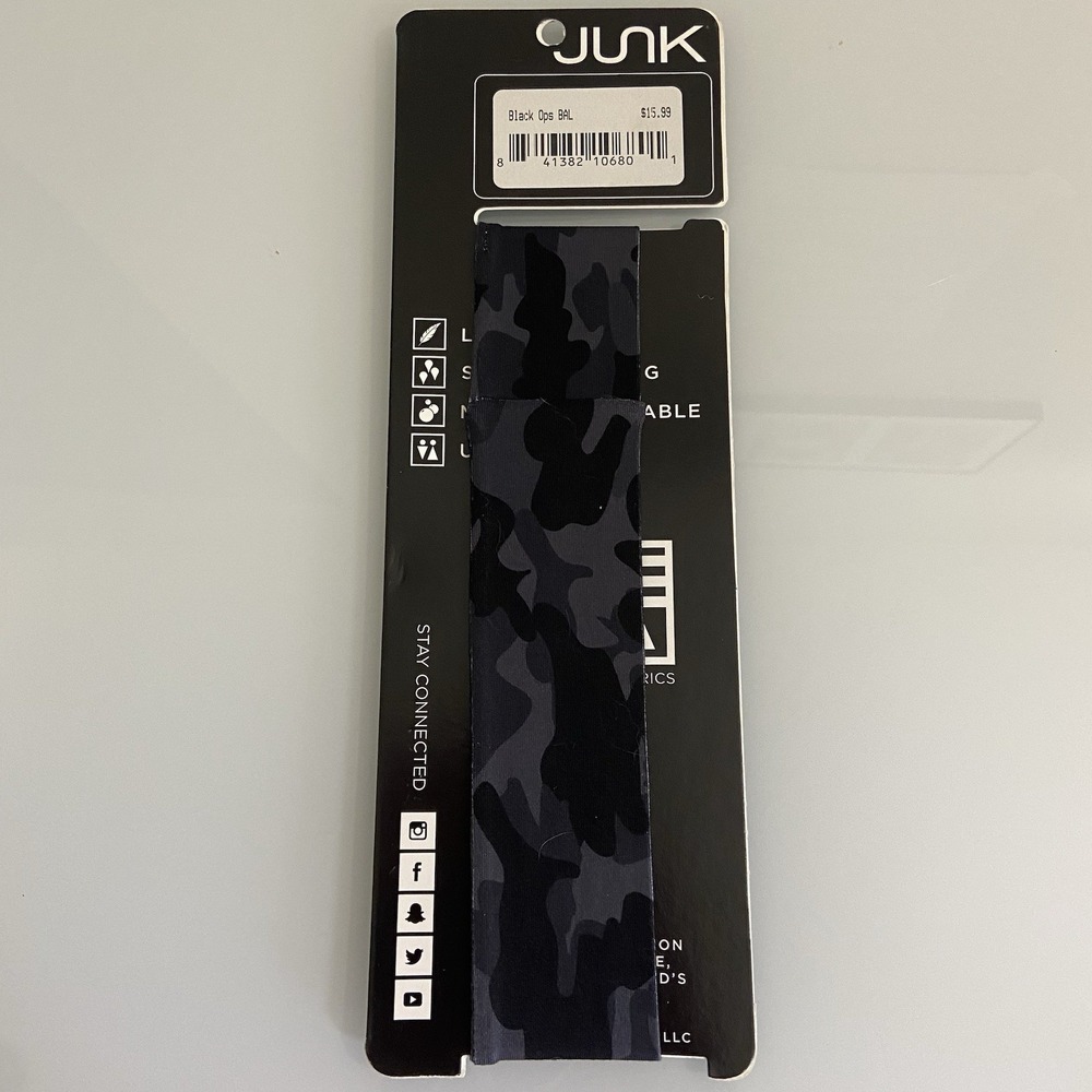Junk Brands Headband Baller Black Ops Camouflage Made In The USA NEW Lightweight - Picture 2 of 3